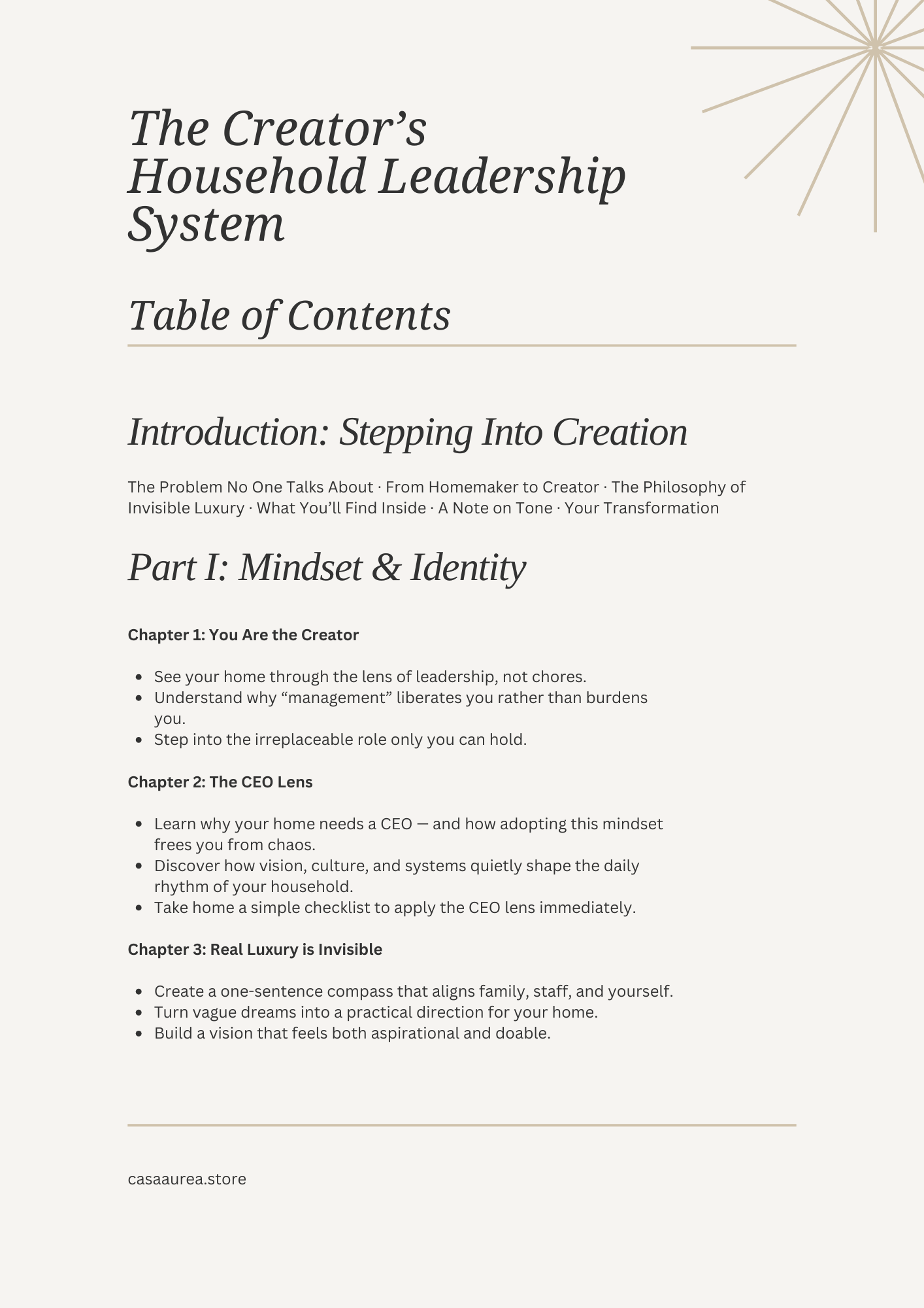 The Creator’s Household Leadership System