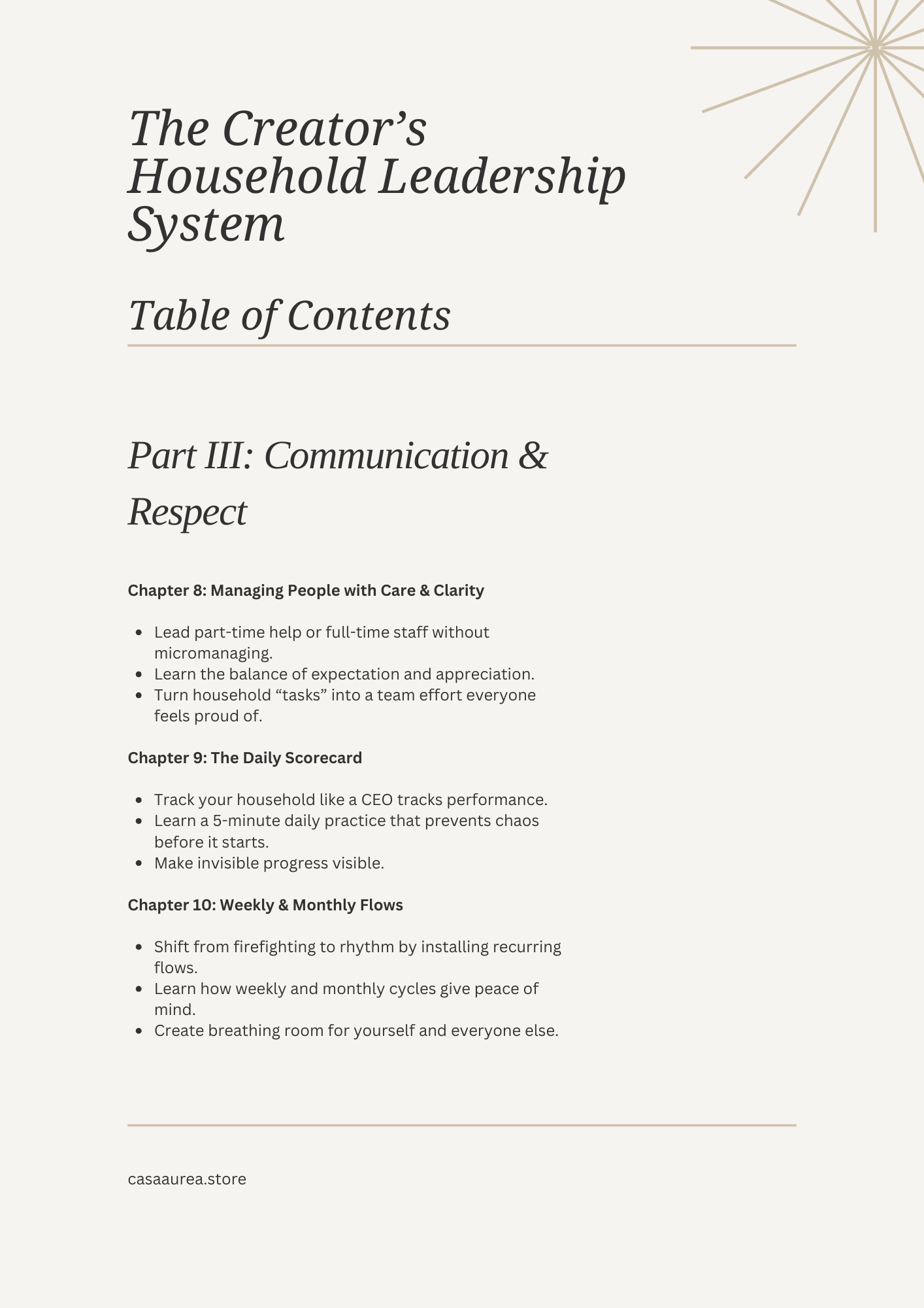 The Creator’s Household Leadership System