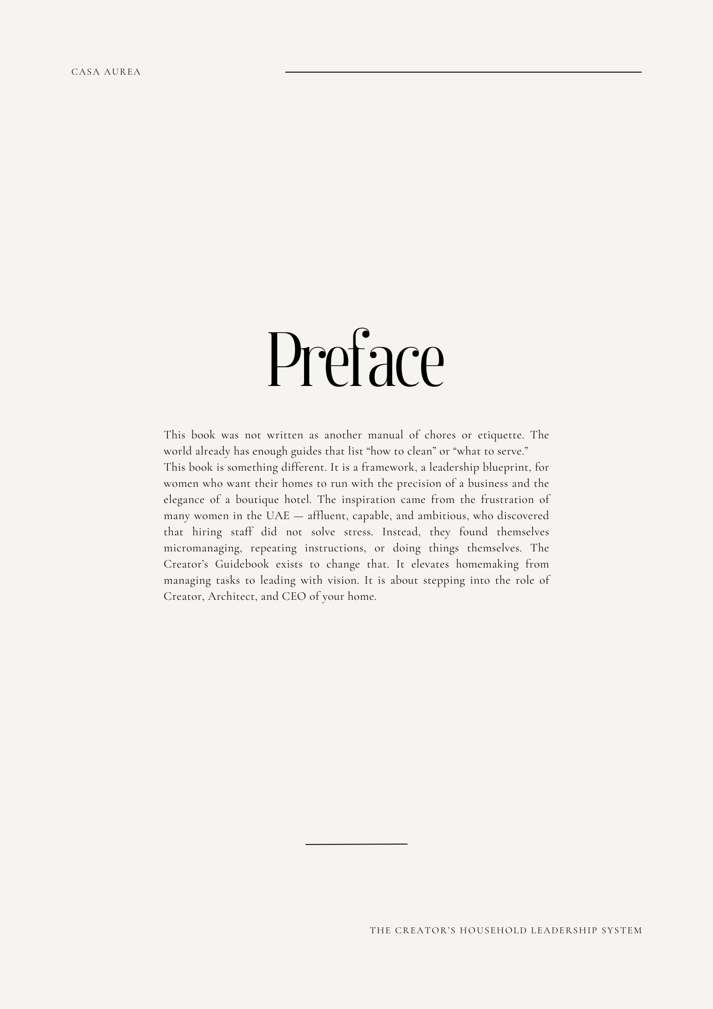 The Creator’s Household Leadership System