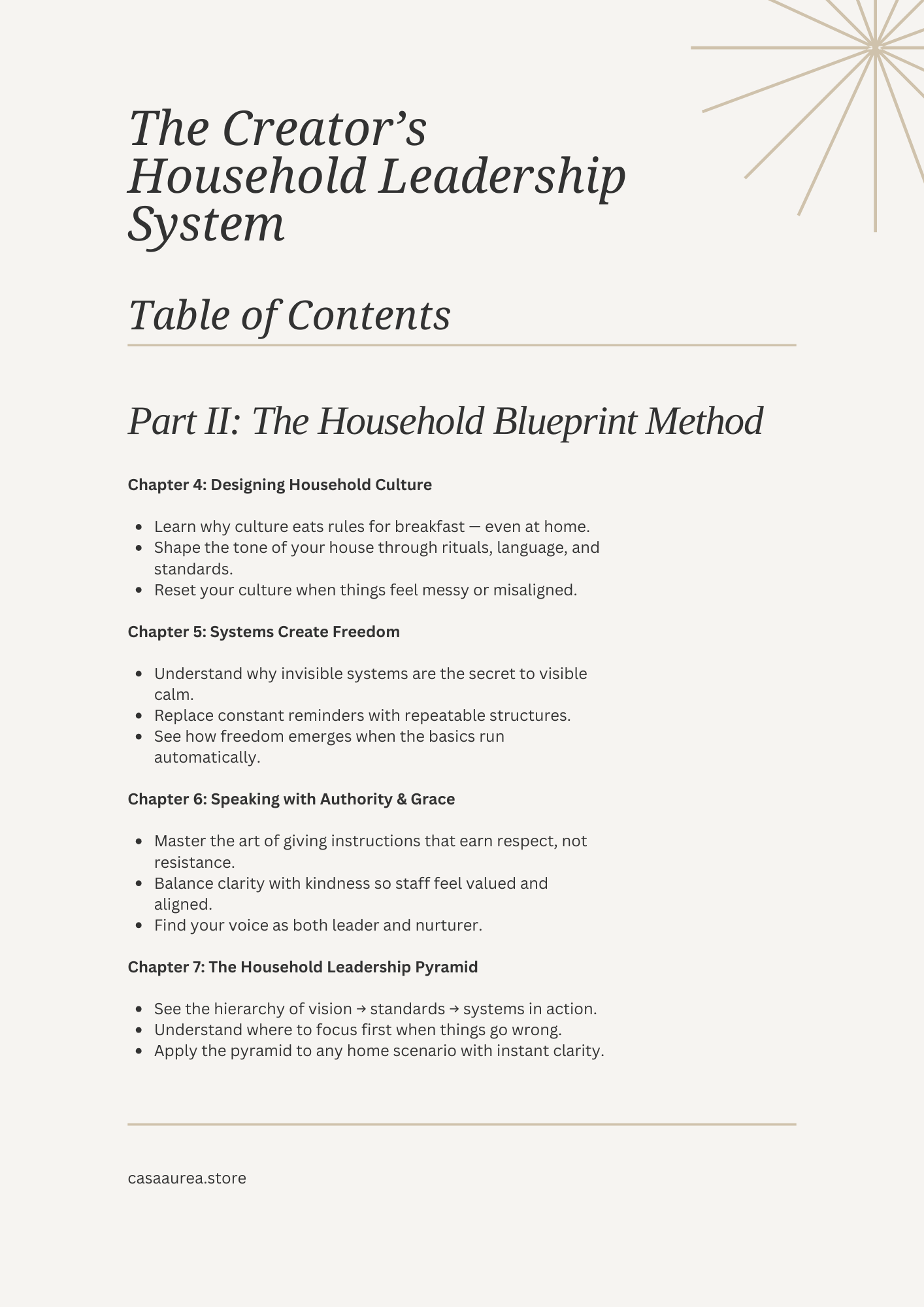 The Creator’s Household Leadership System